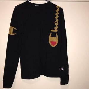 Black and gold champion long sleeve